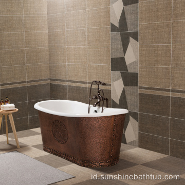 1676 Tembaga Rok Hotel Mewah Bathtub Freestanding